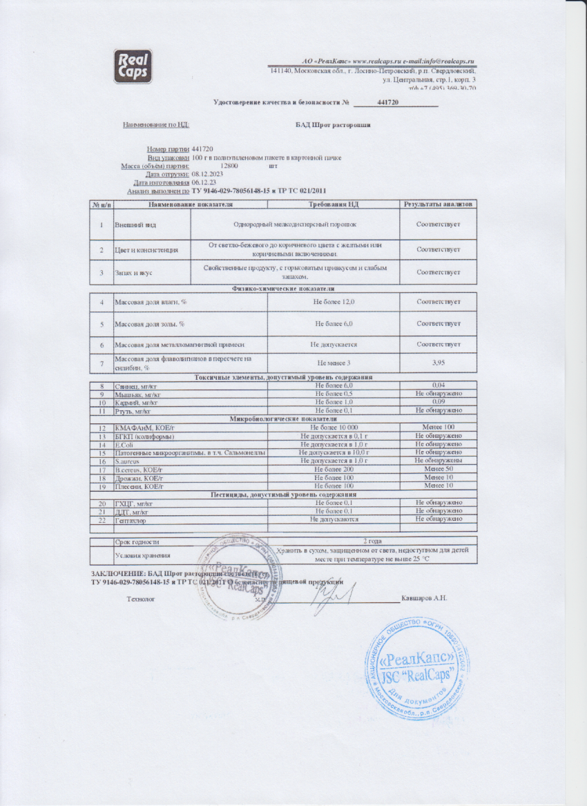 Паспорт №122023